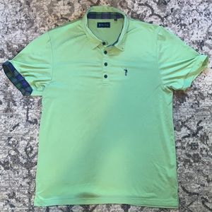 Green William Murray 4 button Polo (Large)